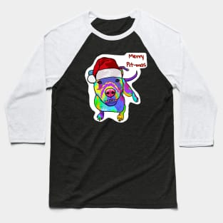 Merry Pitmas (multi colored) Baseball T-Shirt